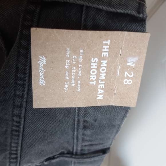 NWOT Madewell The Momjean Cutoff Short Size 28 - Picture 4 of 6